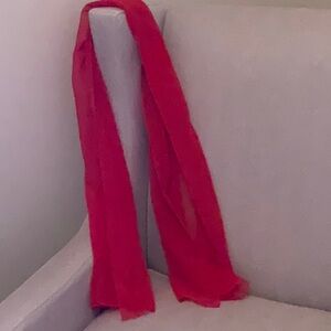 RED CREPE SCARF